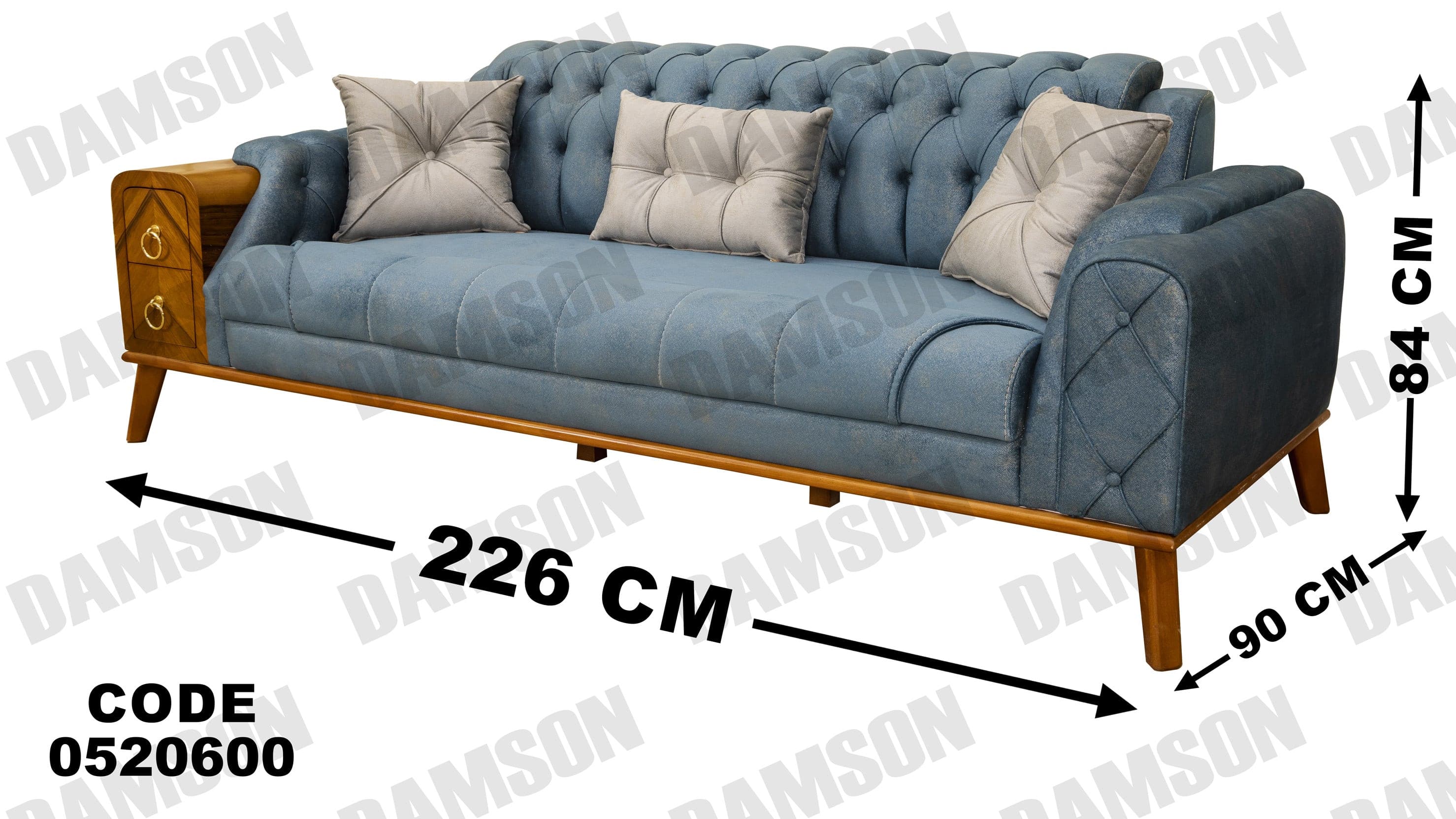 كنبة 3-206 - Damson Furnitureكنبة 3-206