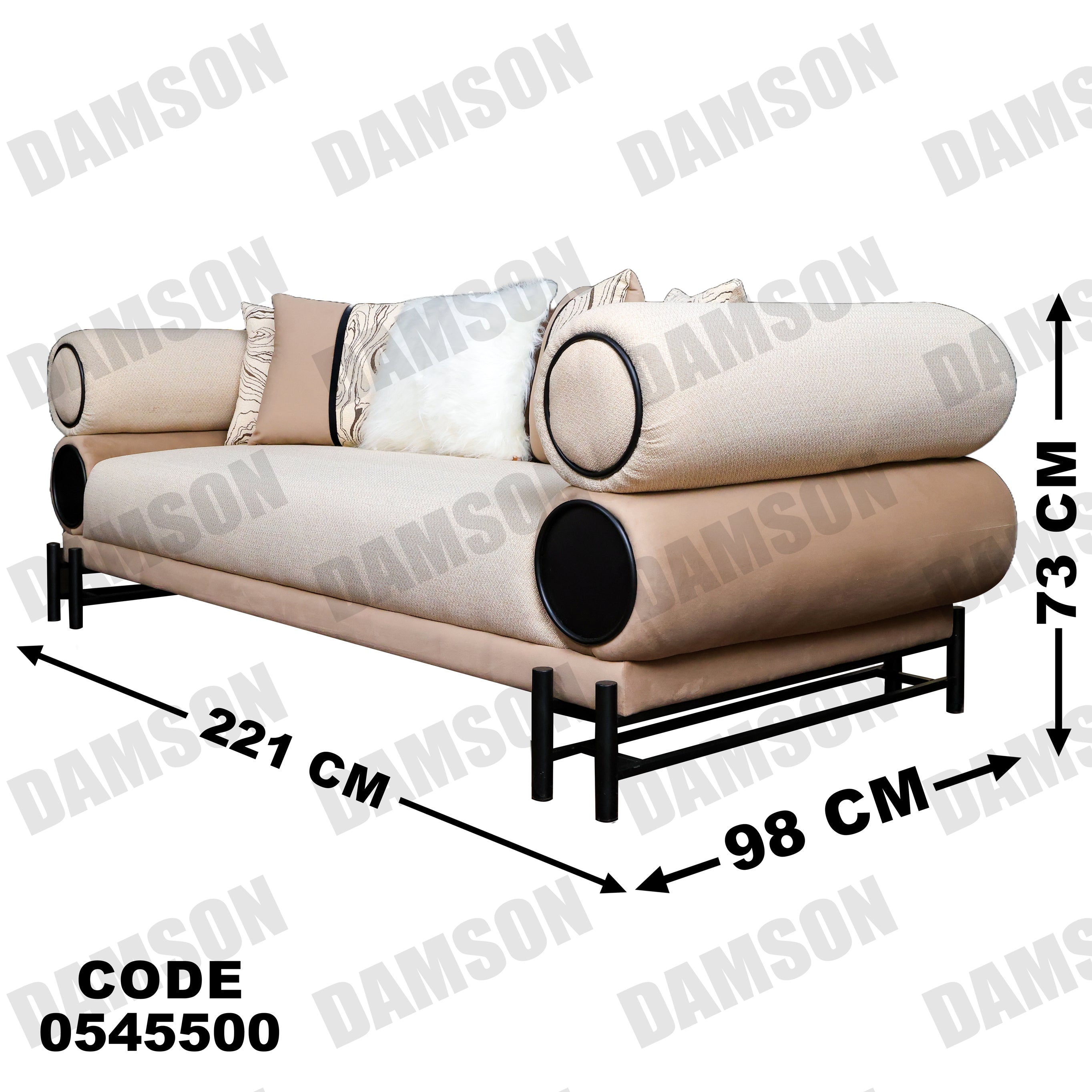 كنبة 3-455 - Damson Furnitureكنبة 3-455