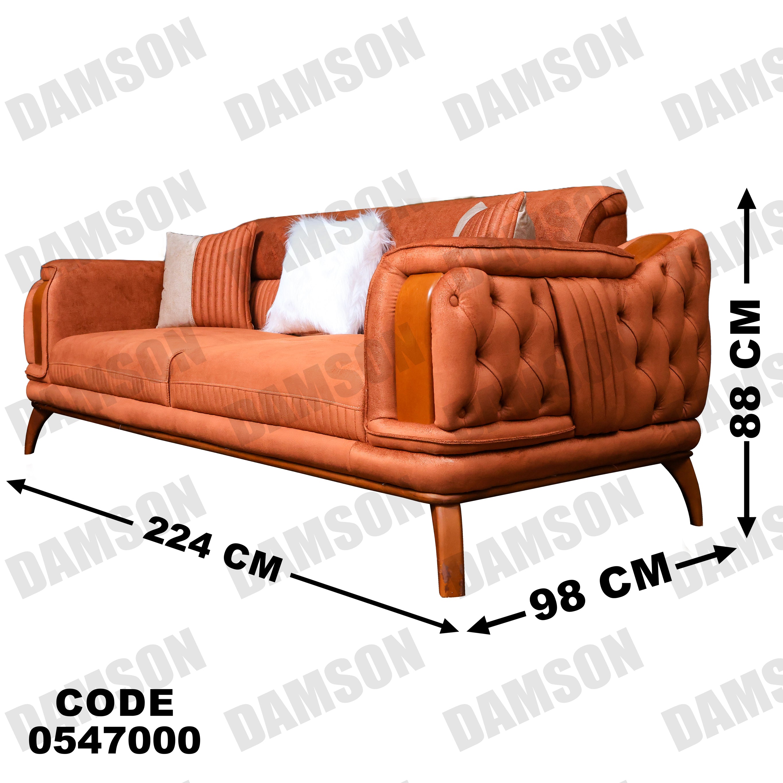 كنبة 3 - 470 - Damson Furnitureكنبة 3 - 470