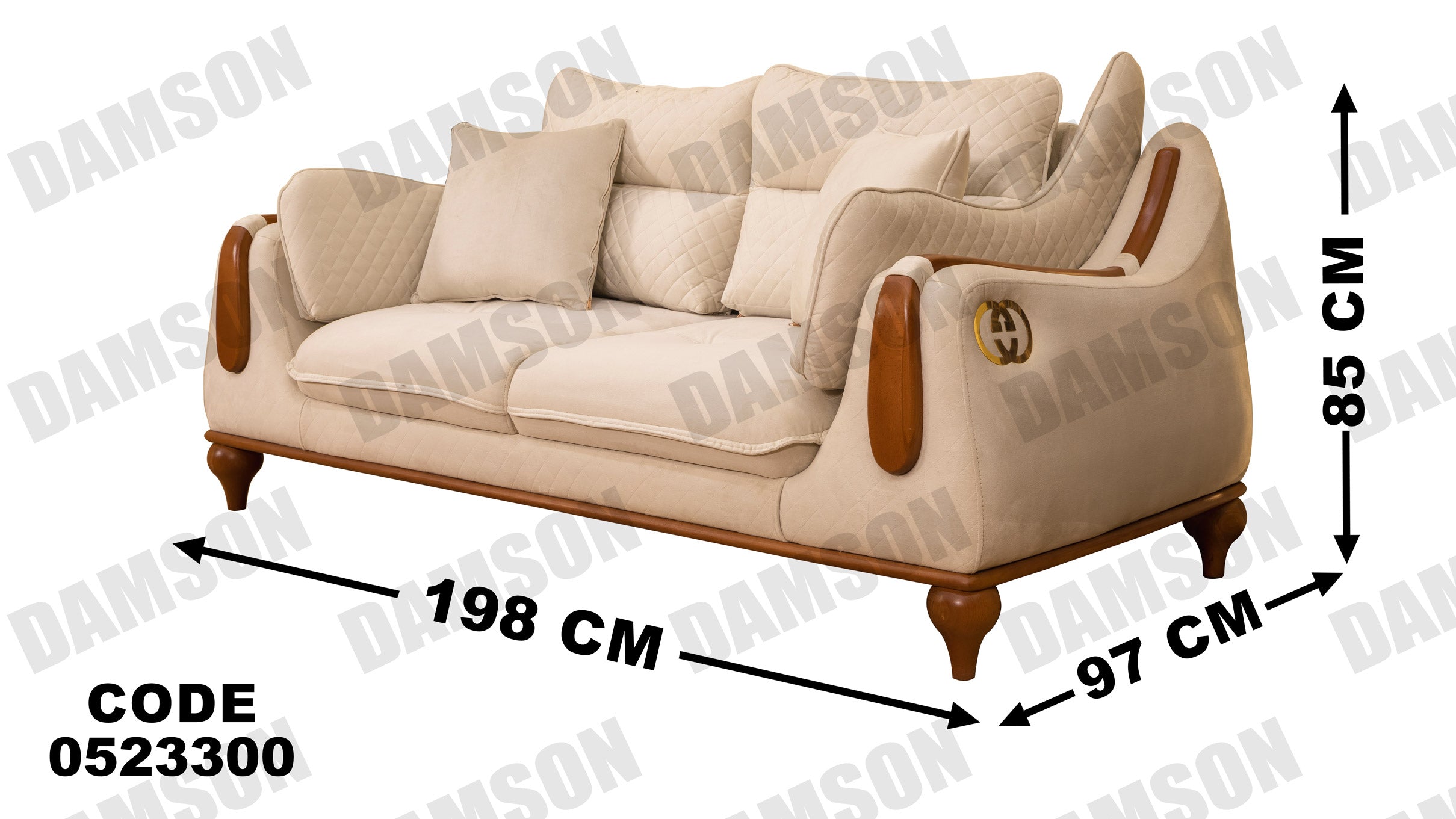 كنبة 4 - 233 - Damson Furnitureكنبة 4 - 233