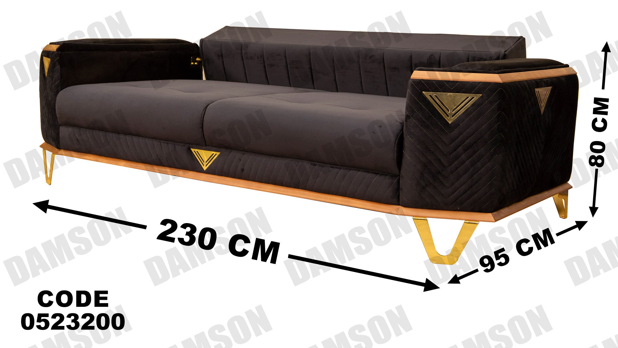 كنبة سرير 3 - 232 - Damson Furnitureكنبة سرير 3 - 232